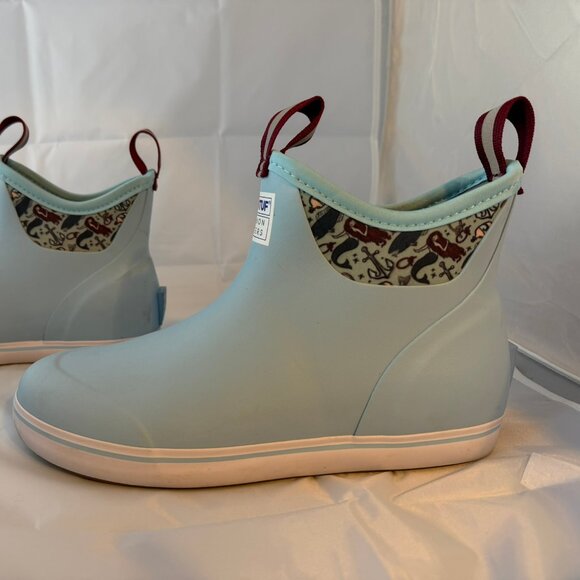 XTRATUF Women's Salmon Sisters Ankle Deck Boots light blue mermaid Size 10 - Picture 3 of 8